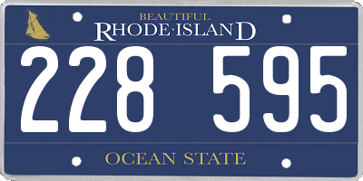 RI license plate 228595