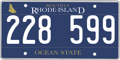 RI license plate 228599