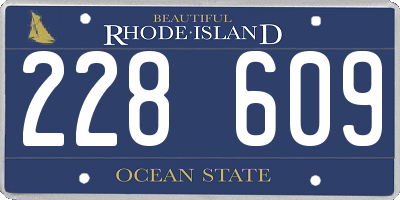 RI license plate 228609