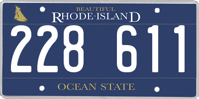 RI license plate 228611