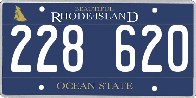 RI license plate 228620
