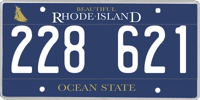 RI license plate 228621