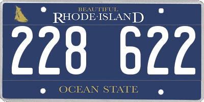 RI license plate 228622