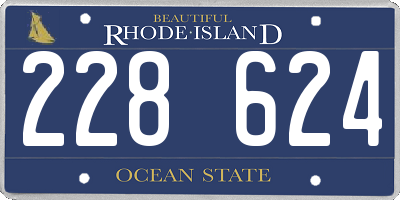 RI license plate 228624
