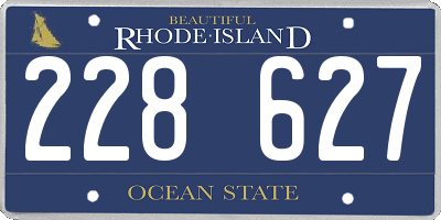 RI license plate 228627