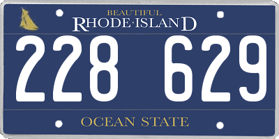 RI license plate 228629