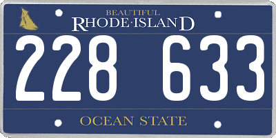 RI license plate 228633