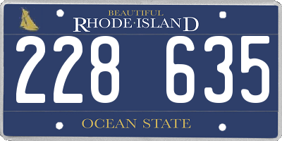 RI license plate 228635