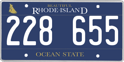RI license plate 228655