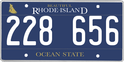 RI license plate 228656
