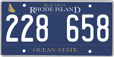 RI license plate 228658