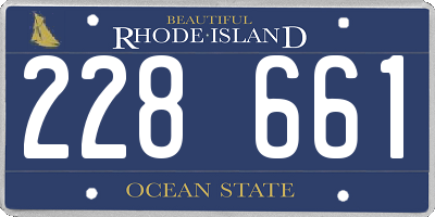 RI license plate 228661