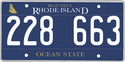 RI license plate 228663