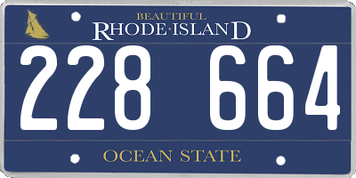 RI license plate 228664