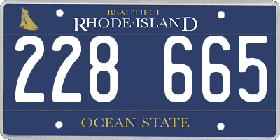 RI license plate 228665