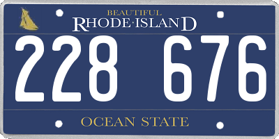 RI license plate 228676