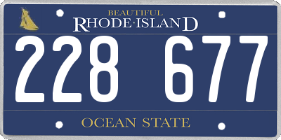 RI license plate 228677