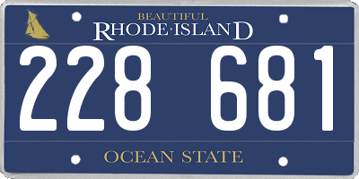 RI license plate 228681