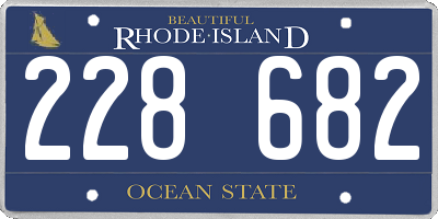 RI license plate 228682