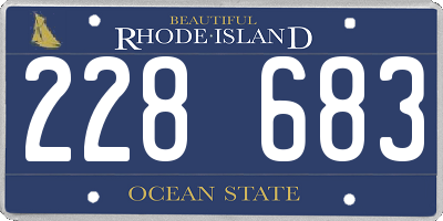 RI license plate 228683