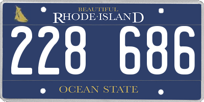 RI license plate 228686