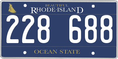 RI license plate 228688