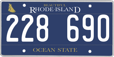 RI license plate 228690