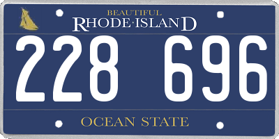 RI license plate 228696