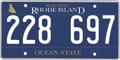 RI license plate 228697