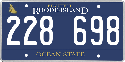 RI license plate 228698