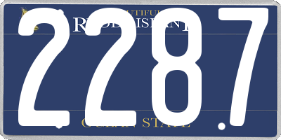 RI license plate 2287