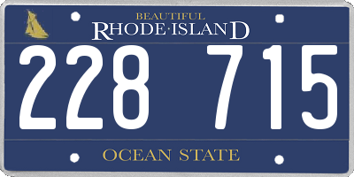 RI license plate 228715