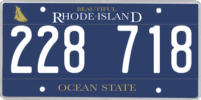 RI license plate 228718