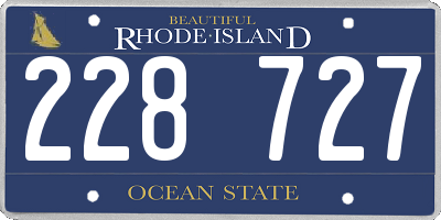 RI license plate 228727