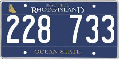 RI license plate 228733