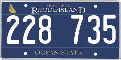 RI license plate 228735