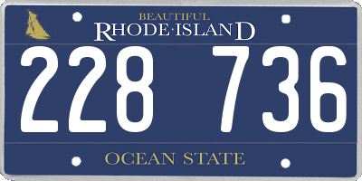 RI license plate 228736