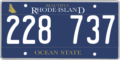RI license plate 228737