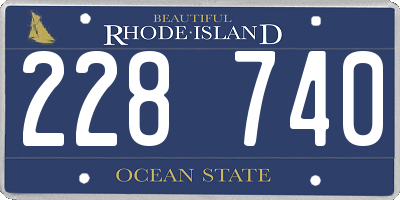 RI license plate 228740