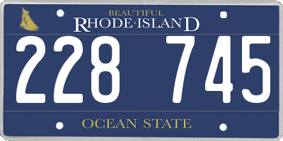 RI license plate 228745