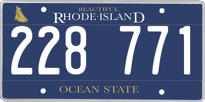 RI license plate 228771