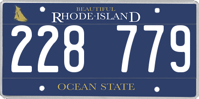RI license plate 228779