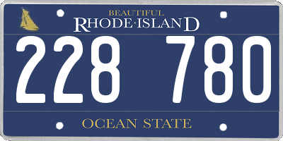 RI license plate 228780
