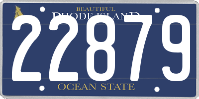 RI license plate 22879