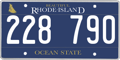 RI license plate 228790
