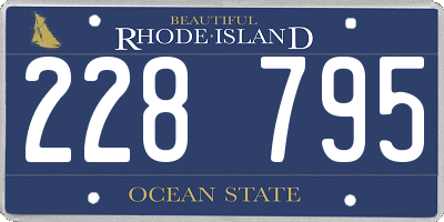 RI license plate 228795