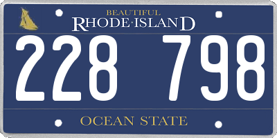 RI license plate 228798