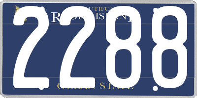 RI license plate 2288