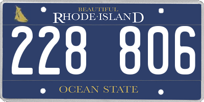 RI license plate 228806