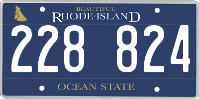 RI license plate 228824